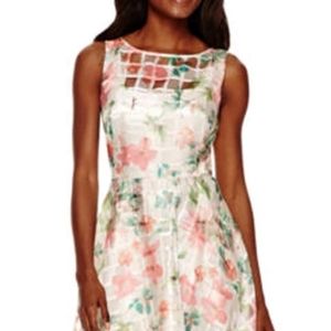 Danny & Nicole Sleeveless Floral Dress Size 14